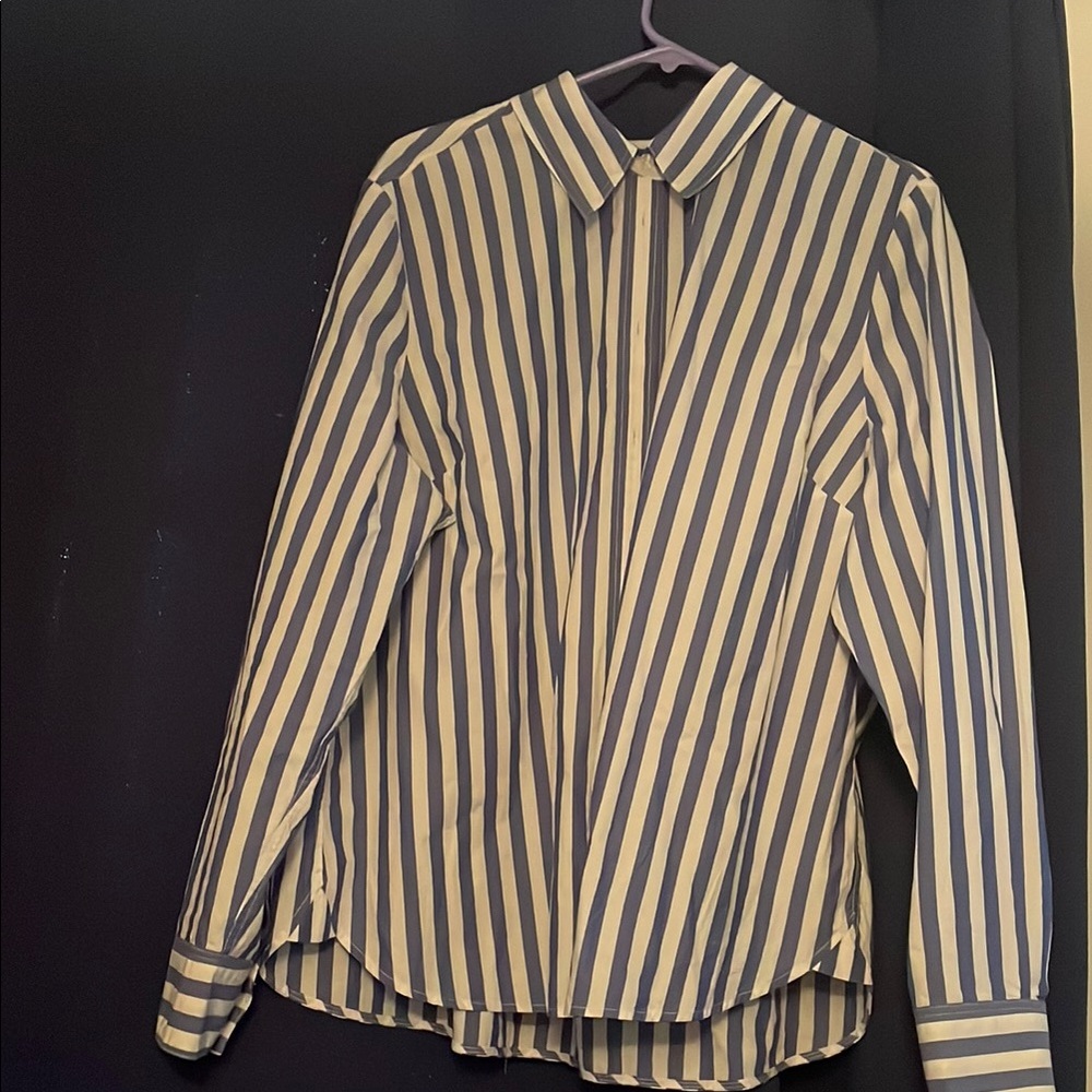 Striped Button-Up Shirt
